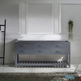 Virtu USA Caroline Estate 72" Double Cabinet in White