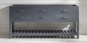 Virtu USA Caroline Estate 72" Double Cabinet in White