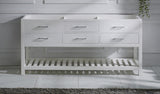 Virtu USA Caroline Estate 72" Double Cabinet in White