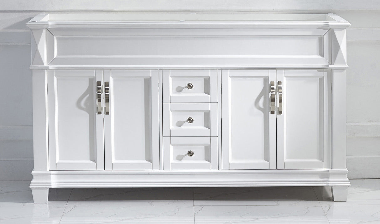 Virtu USA Victoria 60" Double Cabinet in White