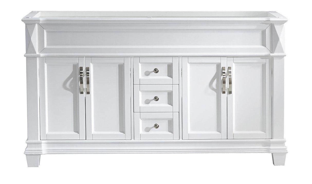 Virtu USA Victoria 60" Double Cabinet in White