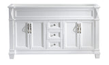 Virtu USA Victoria 60" Double Cabinet in White