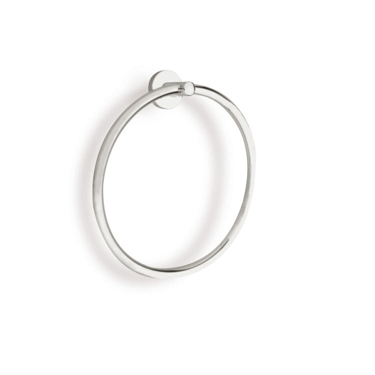 Round Satin Nickel Towel Ring