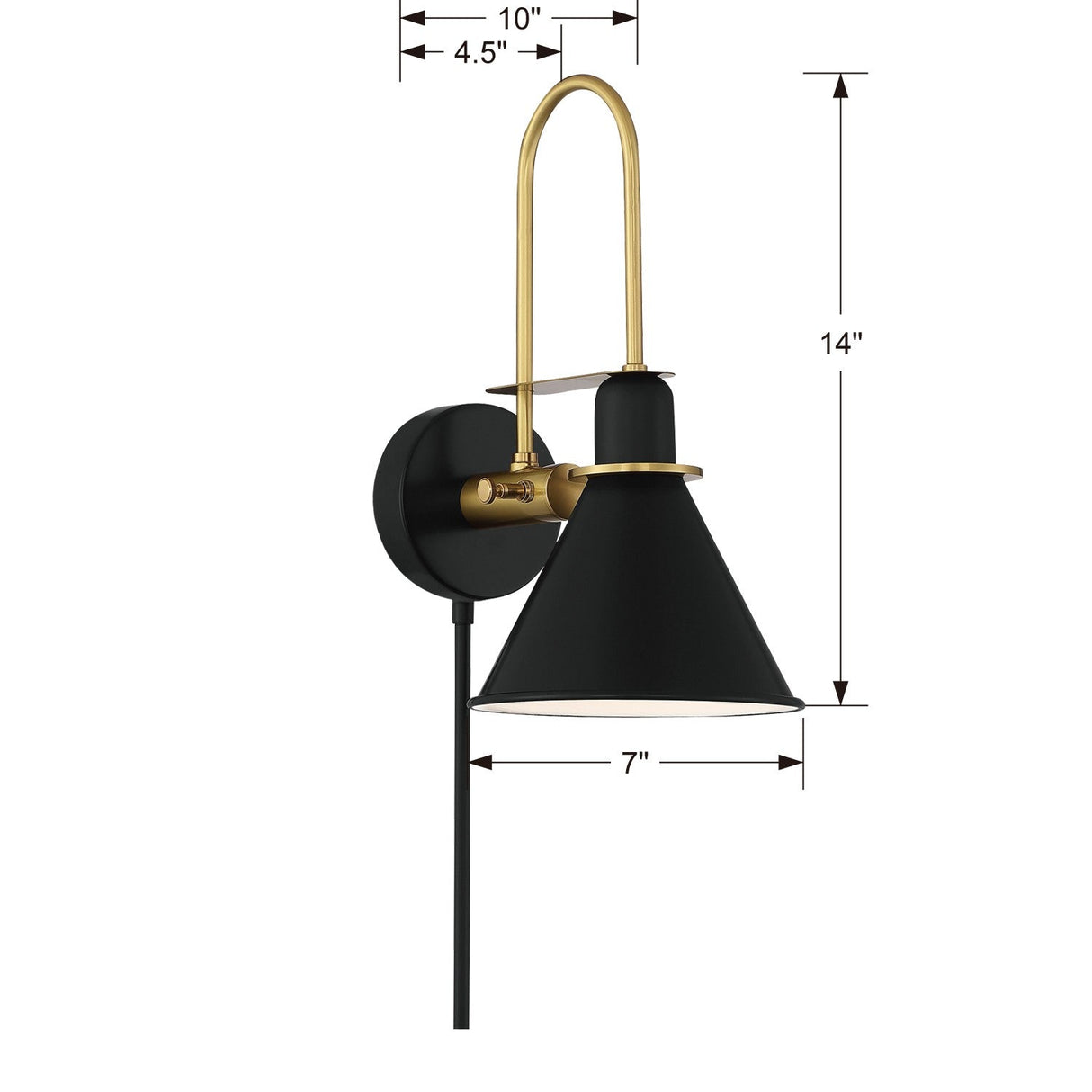 Medford 1 Light Matte Black Sconce MED-B5501-MK