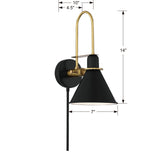 Medford 1 Light Matte Black Sconce MED-B5501-MK