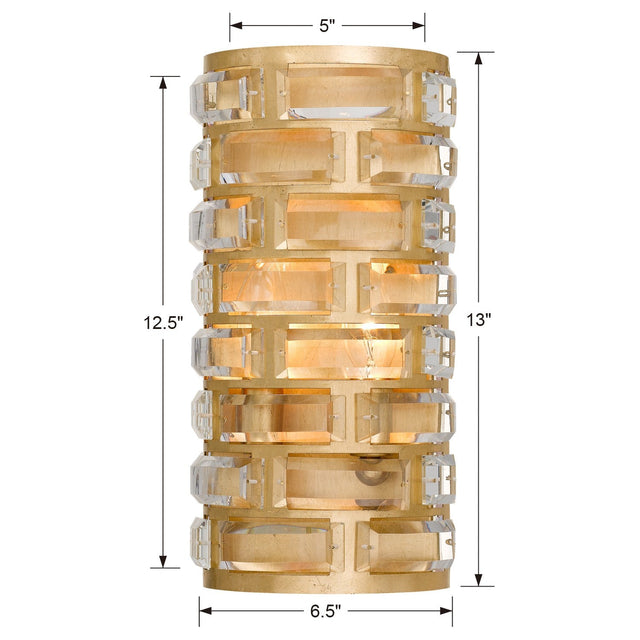 Meridian 4 Light Antique Gold Sconce MER-4862-GA