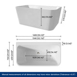 New England Home Goods 55" Serenity Freestanding acrylic bathtub