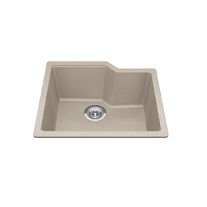 KINDRED MGS2022U-9CHAN Granite Series 22.06-in LR x 19.69-in FB Undermount Single Bowl Granite Kitchen Sink in Champagne In Champagne
