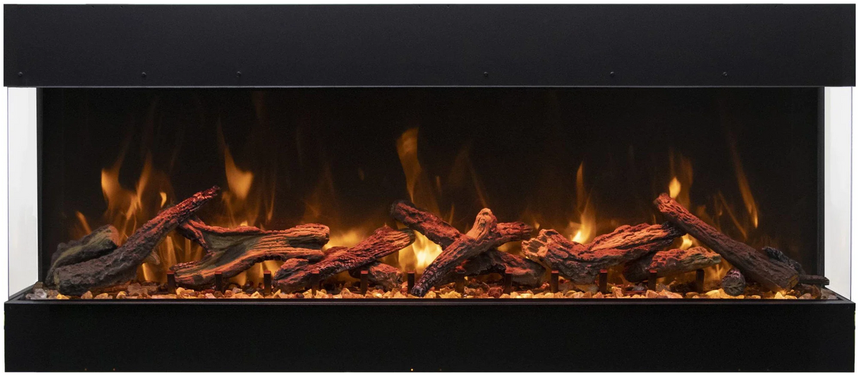 Amantii TRV-45-BESPOKE Tru View Bespoke - 45" Indoor / Outdoor 3 Sided Electric Fireplace Featuring a 20" Height, WiFi Compatibility, Bluetooth Connectivity, Multi Function Remote, and a Selection of Media Options