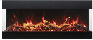Amantii TRV-85-BESPOKE Tru View Bespoke - 85" Indoor / Outdoor 3 Sided Electric Fireplace Featuring a 20" Height, WiFi Compatibility, Bluetooth Connectivity, Multi Function Remote, and a Selection of Media Options