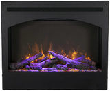 Amantii ZECL-31-3228-STL 31" Zero Clearance Electric Fireplace with a 6 Piece Log Set Included