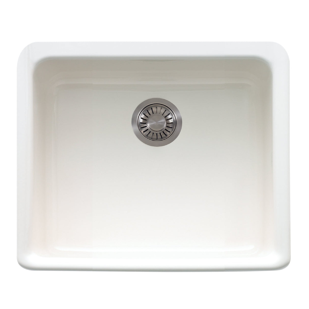 FRANKE MHK110-20WH Manor House 19.5-in. x 16.0-in. White Apron Front Single Bowl Fireclay Kitchen Sink - MHK110-20WH In White
