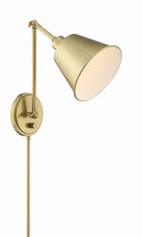 Mitchell 1 Light Aged Brass Task Sconce MIT-A8020-AG