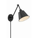 Mitchell 1 Light Matte Black Task Sconce MIT-A8020-MK