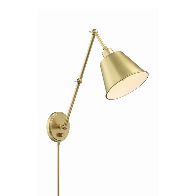 Mitchell 1 Light Aged Brass Task Sconce MIT-A8021-AG