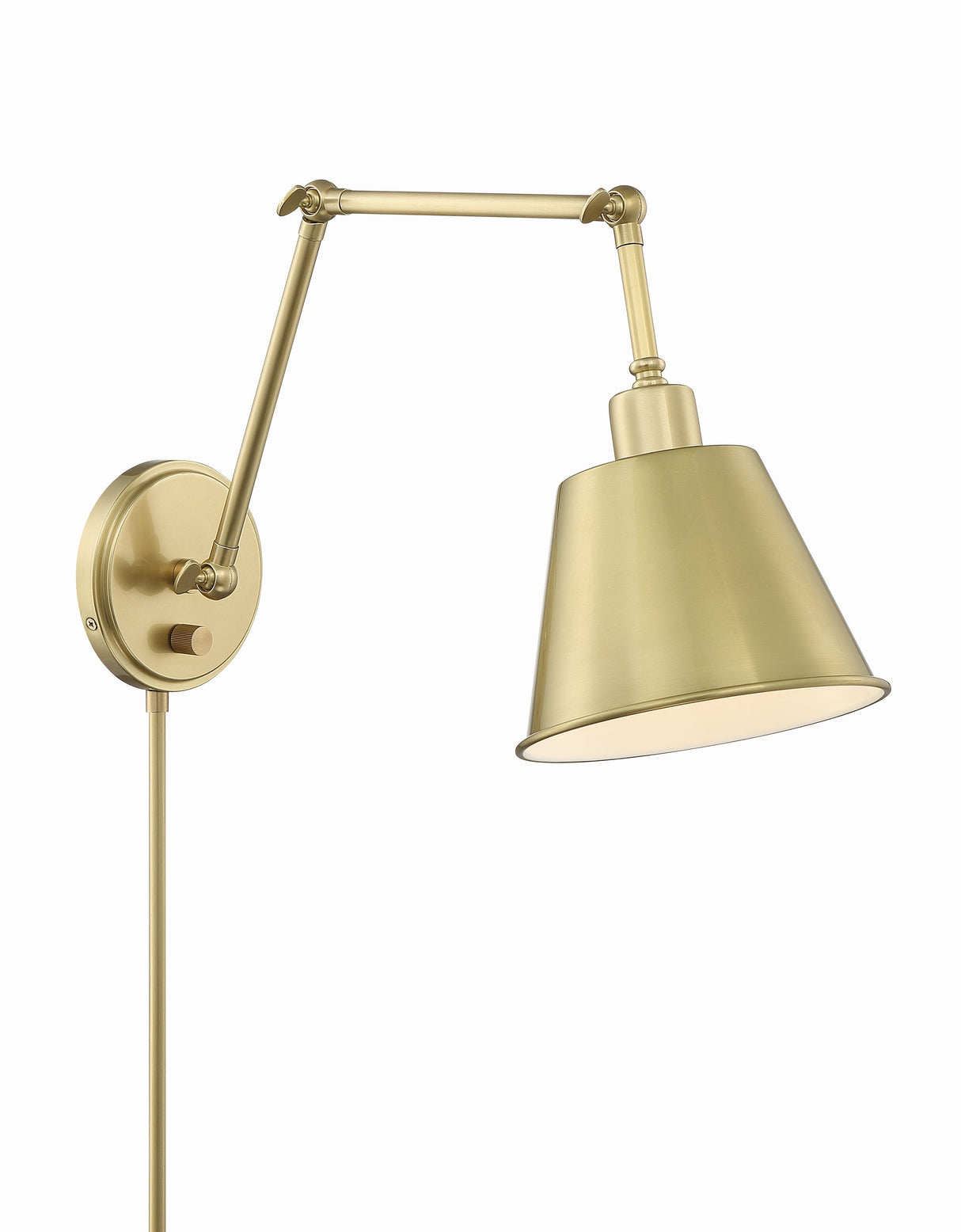 Mitchell 1 Light Aged Brass Task Sconce MIT-A8021-AG