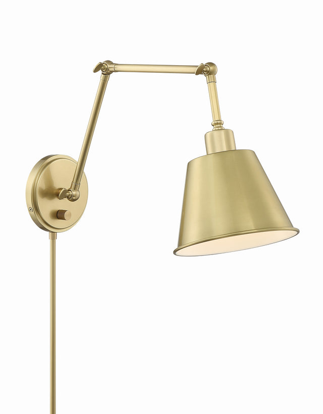 Mitchell 1 Light Aged Brass Task Sconce MIT-A8021-AG