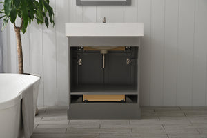 Milano 30" Single Sink Vanity with White Quartz Top