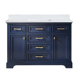 Milano 48" Single Sink Vanity with White Quartz Top