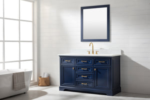 Milano 54" Single Sink Vanity with White Quartz Top
