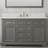 Milano 54" Single Sink Vanity with White Quartz Top