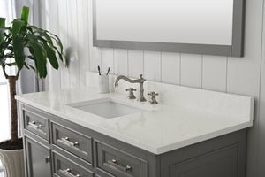 Milano 54" Single Sink Vanity with White Quartz Top