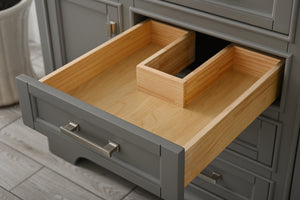 Milano 54" Single Sink Vanity with White Quartz Top