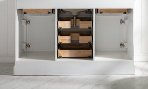 Milano 54" Single Sink Vanity with White Quartz Top