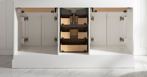 Milano 60" Single Sink Vanity with White Quartz Top