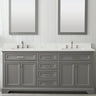 Milano 72" Double Sink Vanity with White Quartz Top