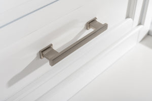 Milano 96" Modular Double Sink Vanity Set with White Quartz Top