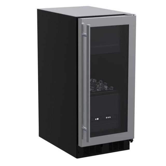 Marvel MLCL215-SG01B 15" Classic Clear Ice Machine, 39 lb/Day, Stainless Glass Door