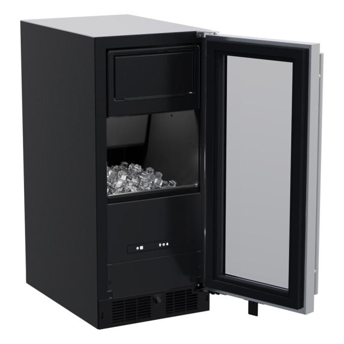Marvel MLCL215-SG01B 15" Classic Clear Ice Machine, 39 lb/Day, Stainless Glass Door - view 2