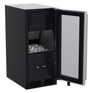 Marvel MLCP215-SG01B 15" Classic Clear Ice Machine, 39 lb/Day, w/ Pump, Stainless Glass Door - view 2