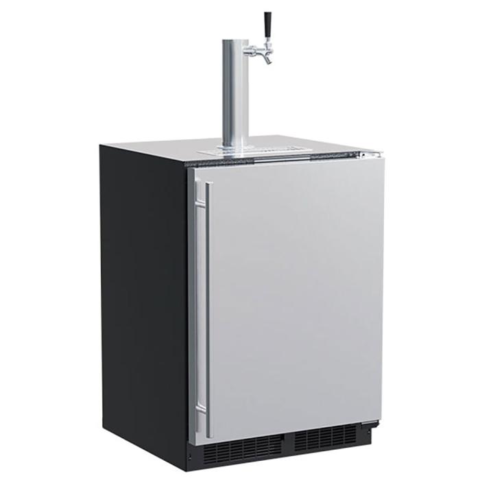 Marvel MLKR224-SSA1A 24" Classic Dispenser, 5.7 Cu. Ft., Single Beer & Beverage Tap, Stainless Solid Door