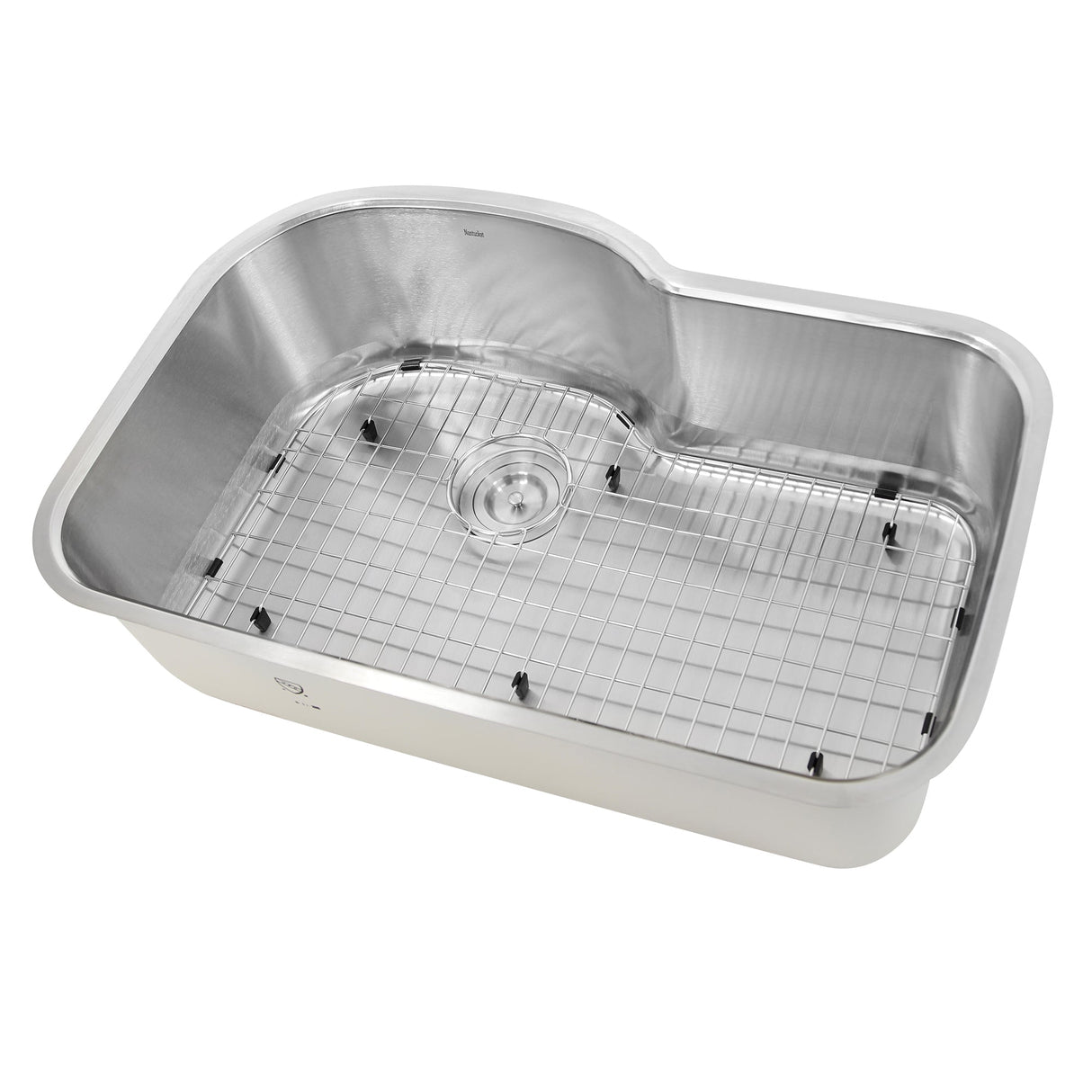 Nantucket Sinks MOBYXL-16 Single Bowl Oblong Undermount Stainless Steel Kitchen Sink, 16 Gauge