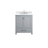 Avanity Modero 31 in. Vanity in Chilled Gray finish with Cala White Engineered Stone Top