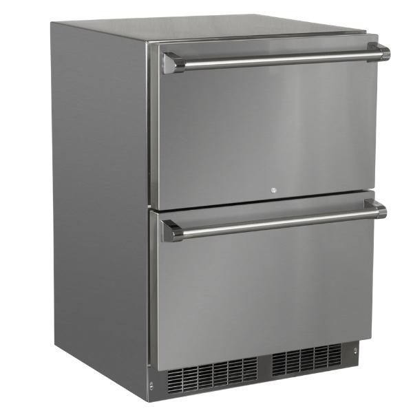 Marvel MODR224-SS71A 24" Outdoor Refrigerator Drawers, 5.0 Cu. Ft., Stainless Solid Drawers, Locking