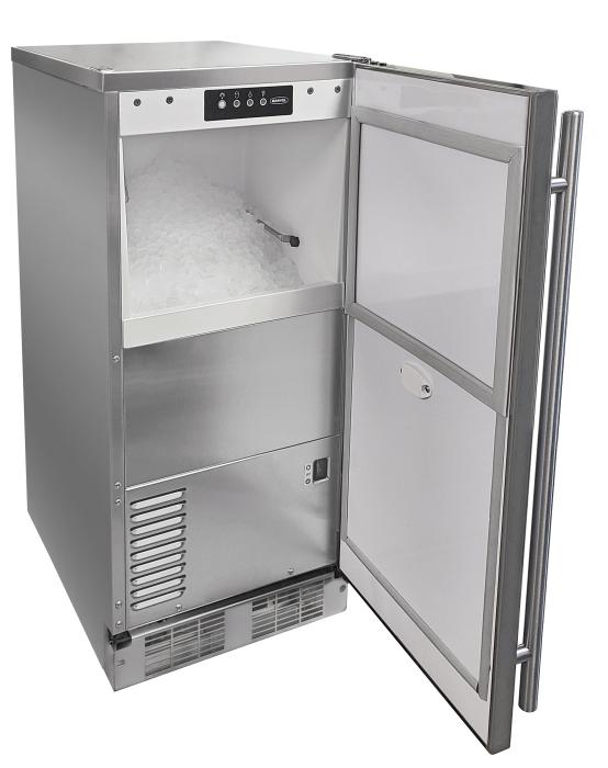 Marvel MONP215-SS01A 15" Outdoor Nugget Ice Machine, 65 lb/Day, w/ Pump, Stainless Solid Door - view 2