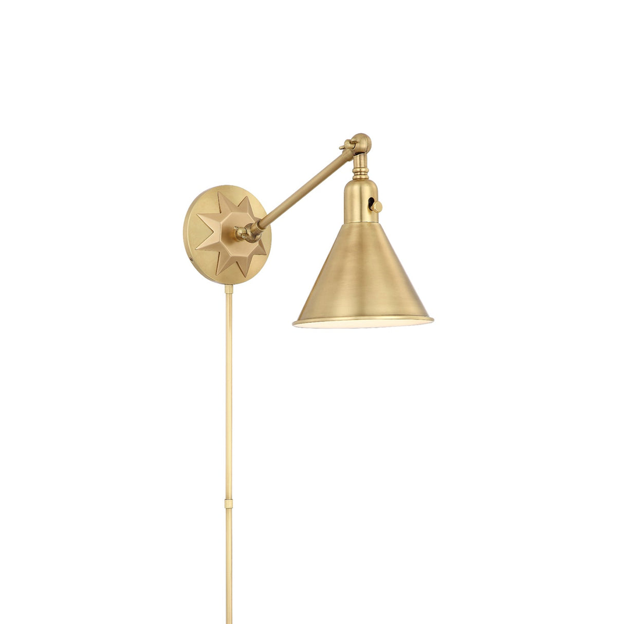 Morgan 1 Light Aged Brass Task Sconce MOR-8800-AG