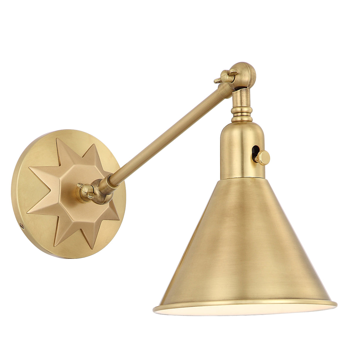 Morgan 1 Light Aged Brass Task Sconce MOR-8800-AG