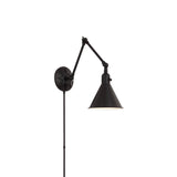 Morgan 1 Light Matte Black Task Sconce MOR-8801-MK