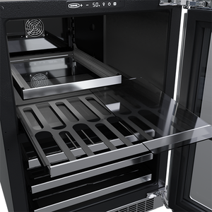 Marvel MPBD424-SG31A 24" Professional Dual Zone Beverage Center, 5.0 Cu. Ft., Stainless Glass Door, Locking - view 3