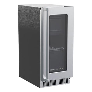 Marvel MPCP415-SG01A 15" Professional Clear Ice Machine, 39 lb/Day, w/ Pump, Stainless Glass Door