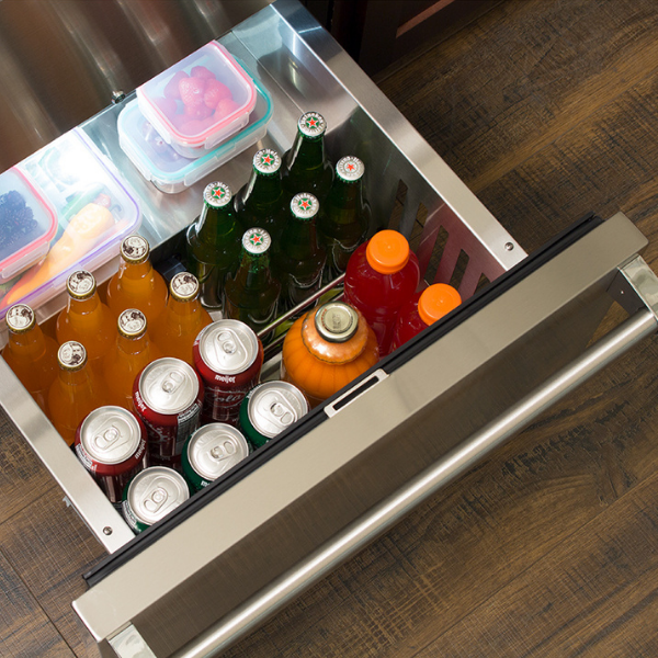 Marvel MPDR424-SS71A 24" Professional Refrigerator Drawers, 5.0 Cu. Ft., Stainless Solid Drawers, Locking - view 4