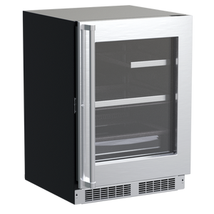 Marvel MPRE424-SG31A 24" Professional Refrigerator, 5.5 Cu. Ft., Stainless Glass Door, Locking