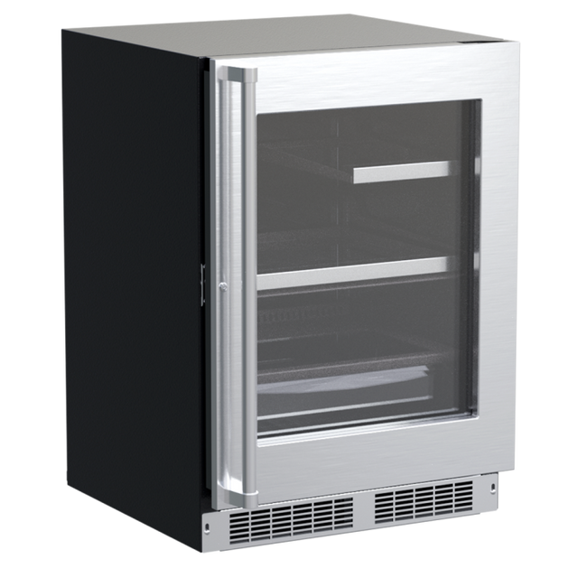Marvel MPRE424-SG31A 24" Professional Refrigerator, 5.5 Cu. Ft., Stainless Glass Door, Locking