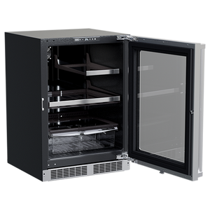 Marvel MPRE424-SG31A 24" Professional Refrigerator, 5.5 Cu. Ft., Stainless Glass Door, Locking - view 2