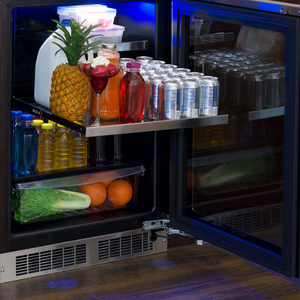 Marvel MPRE424-SG31A 24" Professional Refrigerator, 5.5 Cu. Ft., Stainless Glass Door, Locking - view 3