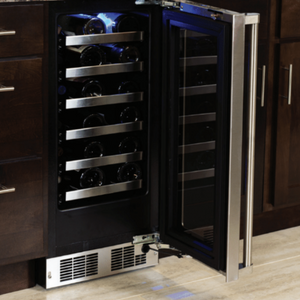 Marvel MPWC415-SG31A 15" Professional Wine Refrigerator, 24 Bottle, Stainless Glass Door, Locking - view 3